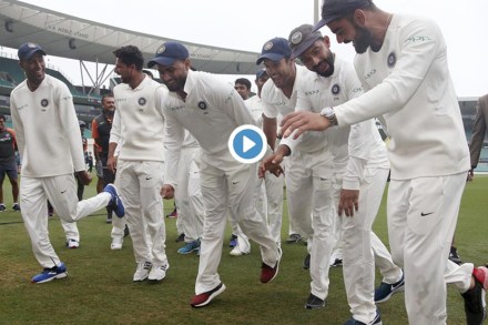 Video : ऐतिहासिक विजयानंतर टीम इंडिया बेभान, सिडनीच्या मैदानावर केला डान्स