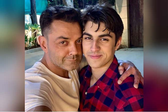 bobby deol with son
