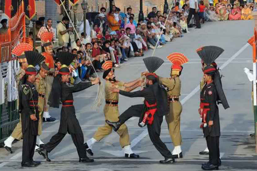 Attari Wagah Border retreat