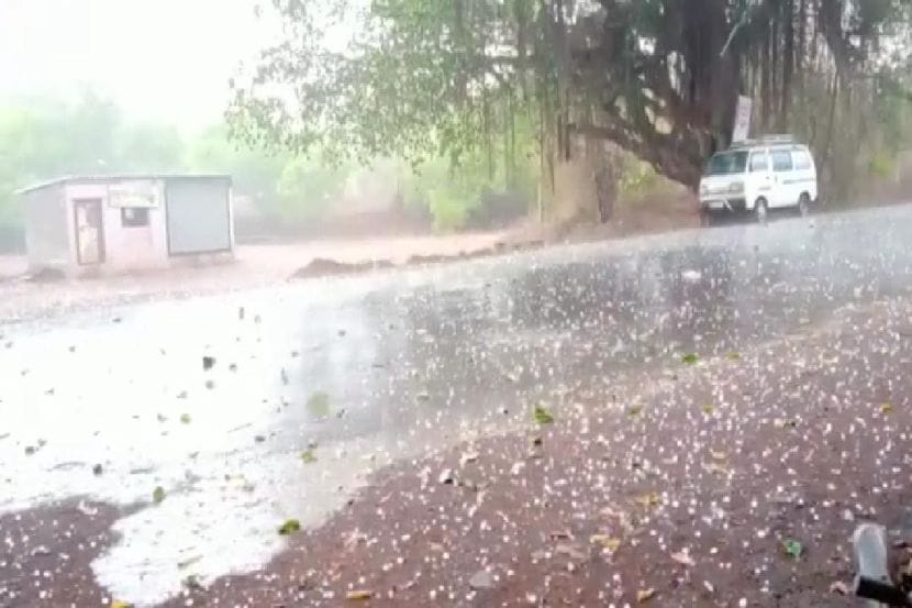 Video : कोल्हापूरात गारांचा पाऊस