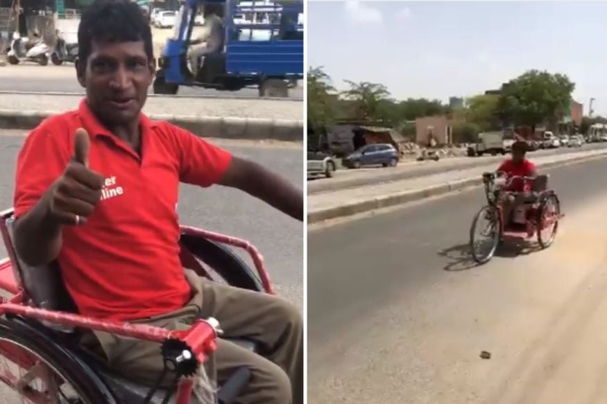 Viral Video : दिव्यांग करतोय झोमॅटोच्या डिलीवरी बॉयचं काम; नेटिझन्सचा कौतुकाचा वर्षाव