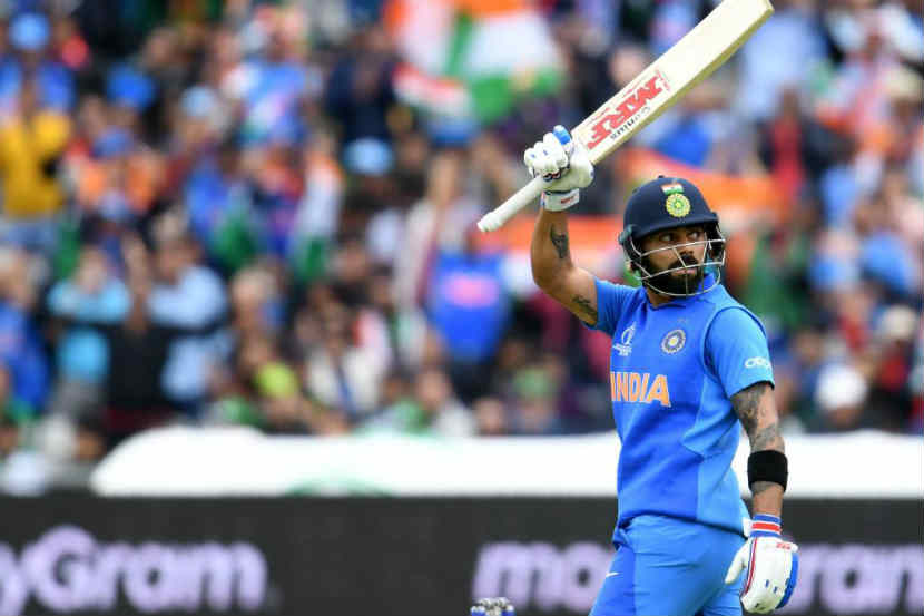 Cricket World Cup 2019 : विराटचा अर्धशतकी खेळीचा चौकार, विंडीजविरुद्ध एकाकी झुंज