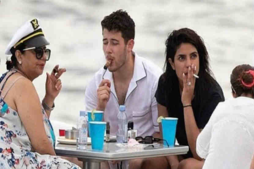 प्रियांका चोप्राचा सिगारेट ओढतानाचा फोटो व्हायरल, नेटकरी म्हणतात…