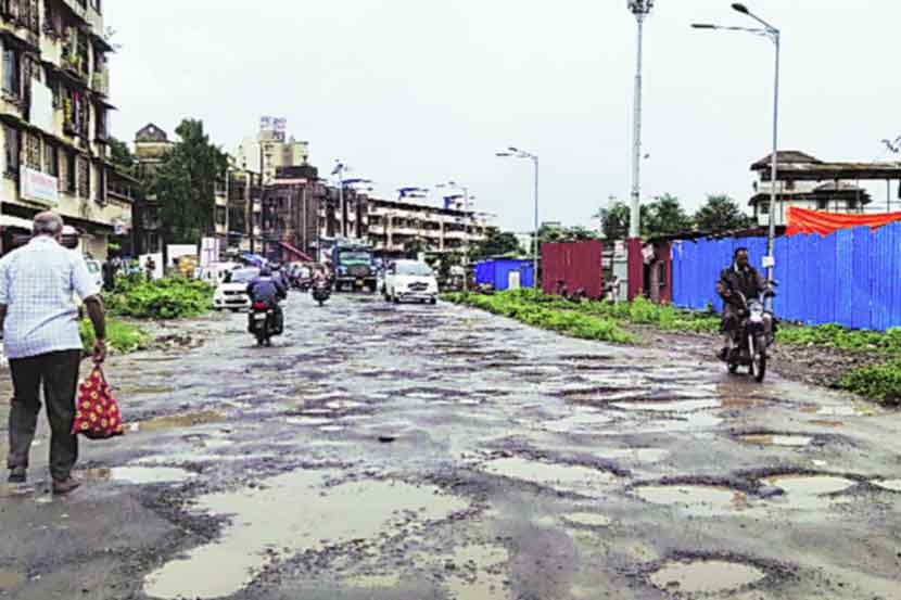 टिटवाळ्यातील रस्त्यांची चाळण