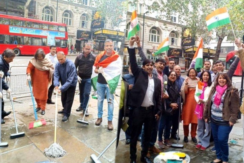 लंडनमध्ये स्वच्छ भारत मोहीम