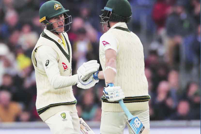 अ‍ॅशेस कसोटी क्रिकेट मालिका : स्मिथ, लॅबूशेन यांनी ऑस्ट्रेलियाचा डाव सावरला