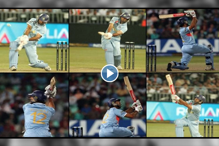 Yuvraj blasts 6 Sixes from a Stuart Broad over