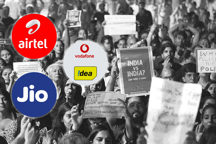 CAA आंदोलन: राजधानी दिल्लीत बहुतांश भागामध्ये मोबाइल सेवा बंद