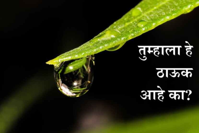 पाण्याचा थेंब गोलाकार का असतो?