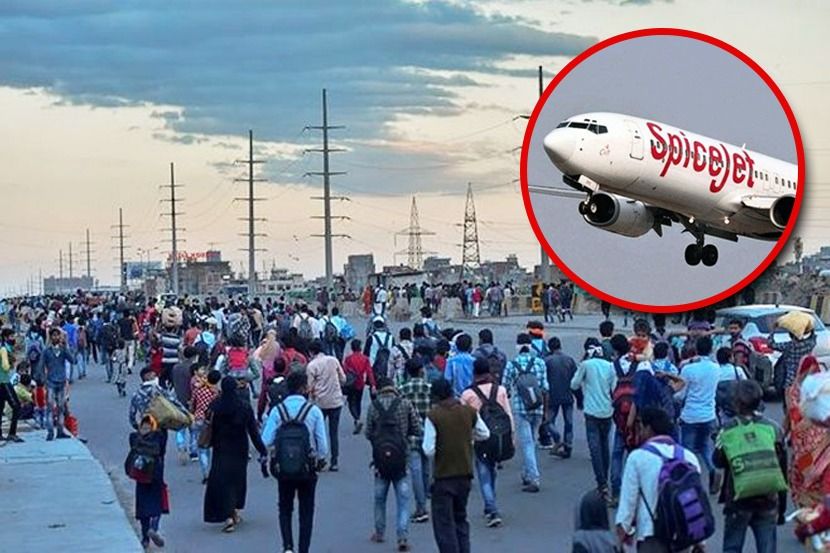 अडकलेल्या मजुरांसाठी मुंबई-दिल्लीहून SpiceJetचं स्पेशल विमान? मदतीसाठी घेतला पुढाकार