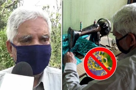 Coronavirus : ७२ वर्षीय आजोबांनी पेन्शनच्या पैशातून तयार केले मास्क; पंतप्रधानांनीही केलं कौतुक