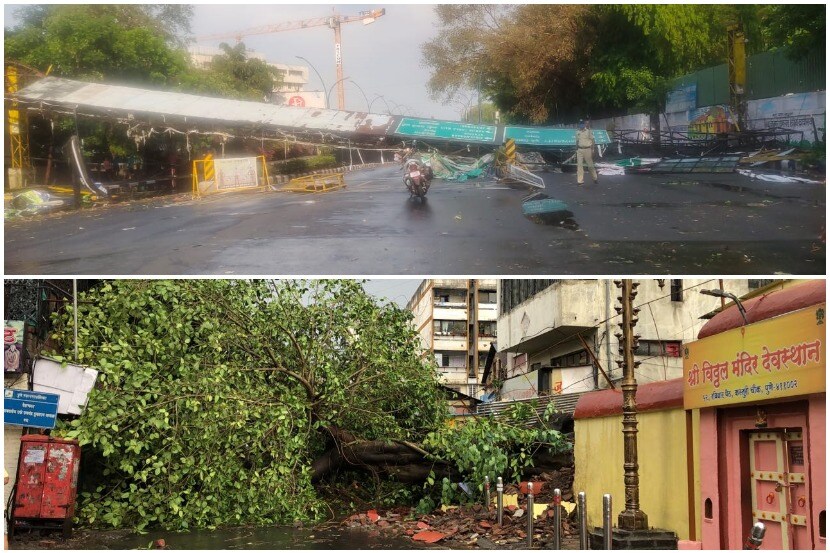 पुणे शहराला मुसळधार पावसाने झोडपले