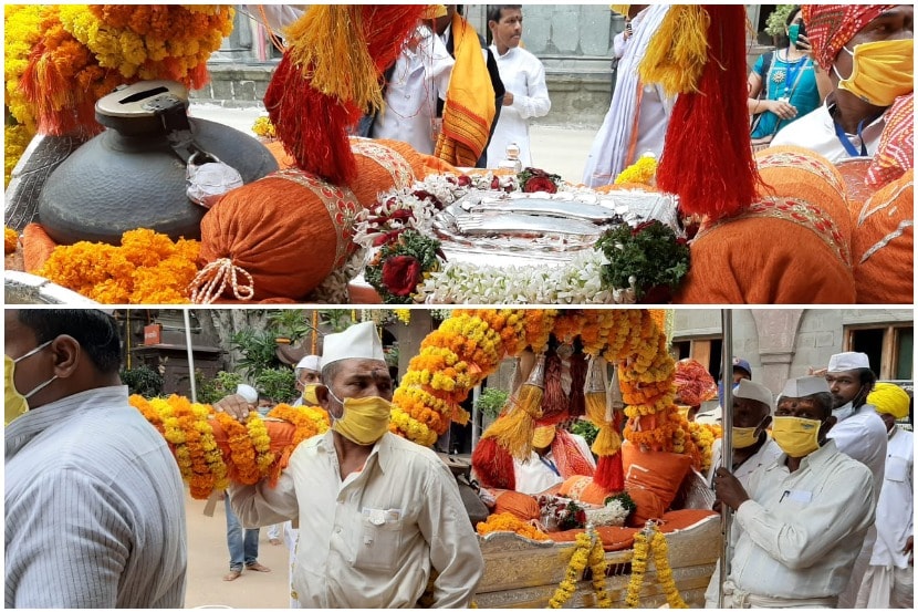 जगदगुरु संत तुकाराम महाराजांच्या पालखीने प्रस्थान ठेवले