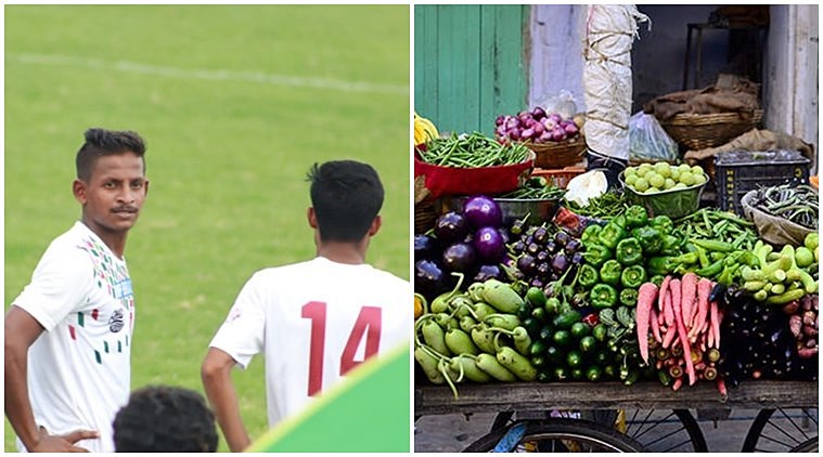 फुटबॉलपटूच्या स्वप्नांना करोनाची ‘किक’, लॉकडाउनमध्ये रस्त्यावर भाजी विकण्याची वेळ