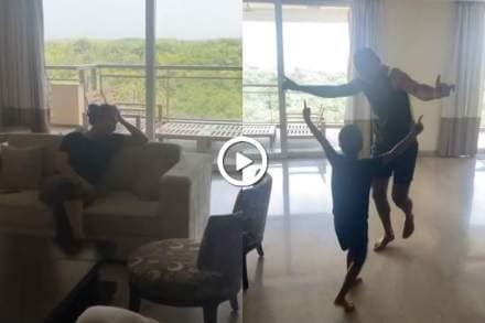 Video : बायकोचा राग घालवण्यासाठी धवनने केला डान्स, लेकालाही घेतलं सोबत