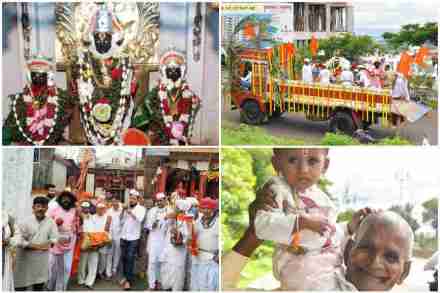 कोल्हापूर : प्रतिपंढरपूर म्हणून ओळखल्या जाणाऱ्या कोल्हापूर जिल्ह्यातील नंदवाळ येथे बुधवारी साधेपणाने आषाढी एकादशी पार पडली. 