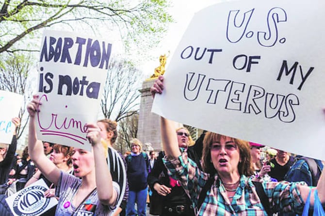 अमेरिकेतील गर्भपाताच्या अधिकारासाठीचं आंदोलन