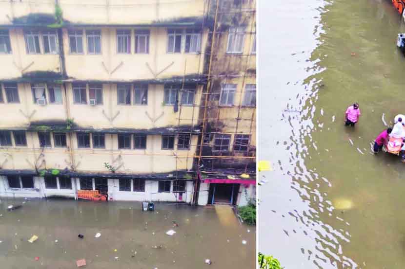 नायर रुग्णालयात बाह्य़रुग्ण विभागात पाणी