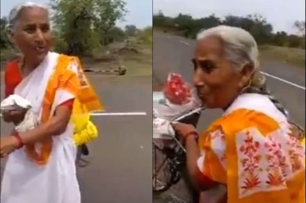 VIDEO: मराठी महिलेचं धाडस! ६८ वर्षीय आजीबाईंचा वैष्णोदेवीसाठी २२०० किमी सायकल प्रवास