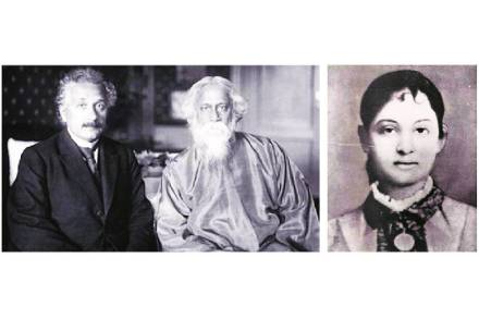 अल्बर्ट आईनस्टाईन आणि रवींद्रनाथ टागोर / डॉ. आत्माराम पांडुरंग तर्खड यांची कन्या अ‍ॅना ऊर्फ नलिनी..