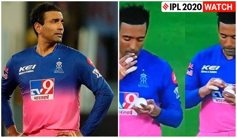 RR vs KKR : उथप्पाने नियम मोडला, चेंडू चमकवण्यासाठी लाळेचा वापर
