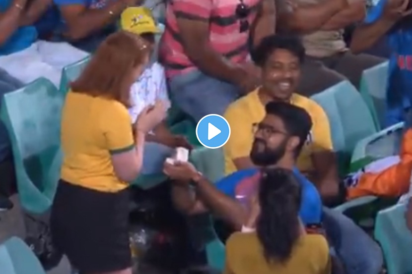Video : क्रिकेटच्या मैदानावर प्रेमाला बहर, भारतीय चाहत्याची ऑस्ट्रेलियन गर्लफ्रेंडला लग्नाची मागणी