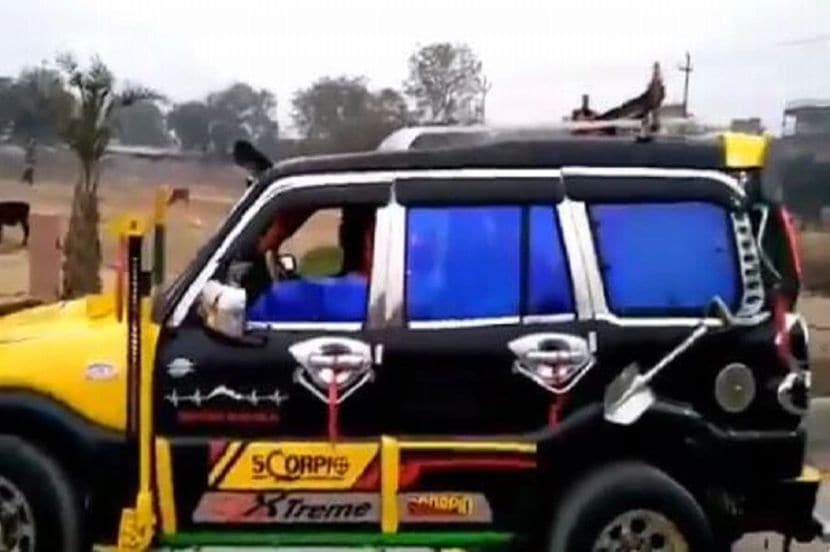‘डान्सिंग Scorpio कार’चा व्हिडिओ होतोय व्हायरल, पोलिसांनी केली कारवाई; 41 हजार 500 रुपये दंड