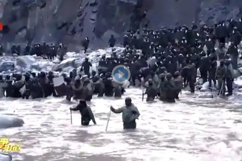 वाहत्या नदीत भारत-चीनचं सैन्य समोरासमोर आलं अन्…; पाहा गलवान व्हॅलीतील संघर्षाचा थरारक व्हिडीओ