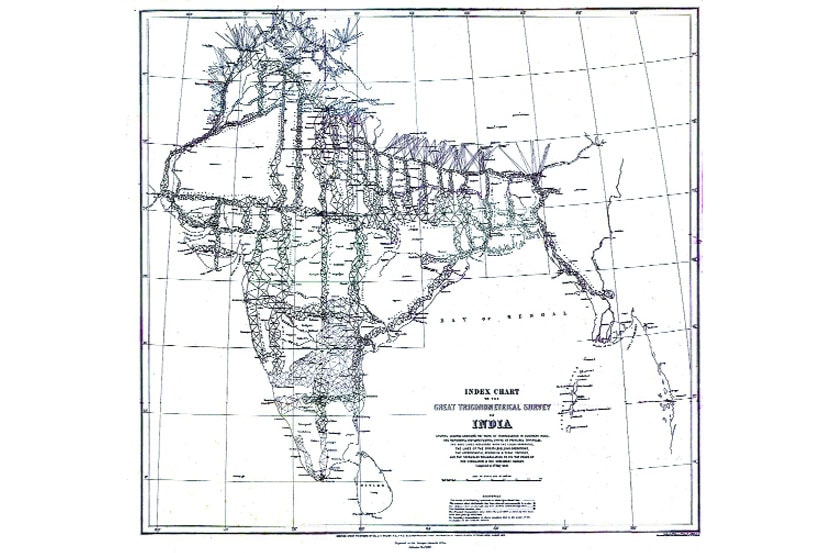 एवरेस्टने रेखलेल्या नकाशाची प्रतिमा