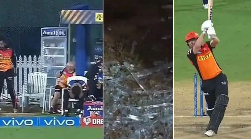 srh batsman jonny bairstows six of trent boult breaks glass of a fridge
