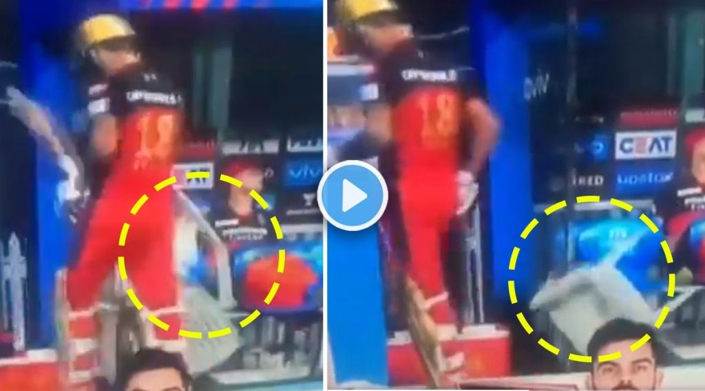 Video: चिडलेल्या कोहलीने बॅटने उडवली खुर्ची, IPL च्या आचारसंहितेचा भंग; मॅच रेफ्रींनी फटकारलं