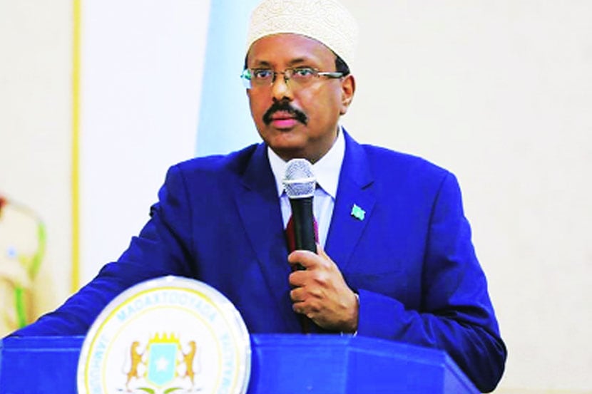 मोहम्मद अब्दुल्लाही फार्माजो, सोमालियाचे विद्यमान राष्ट्राध्यक्ष.