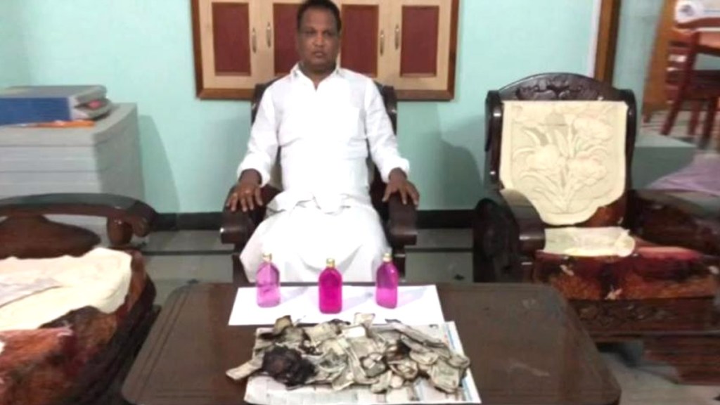 trs man burnt currency as bribe
