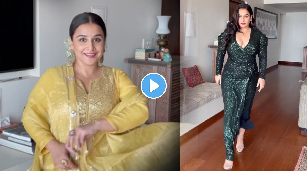 vidya-balan-indain look-balck gown