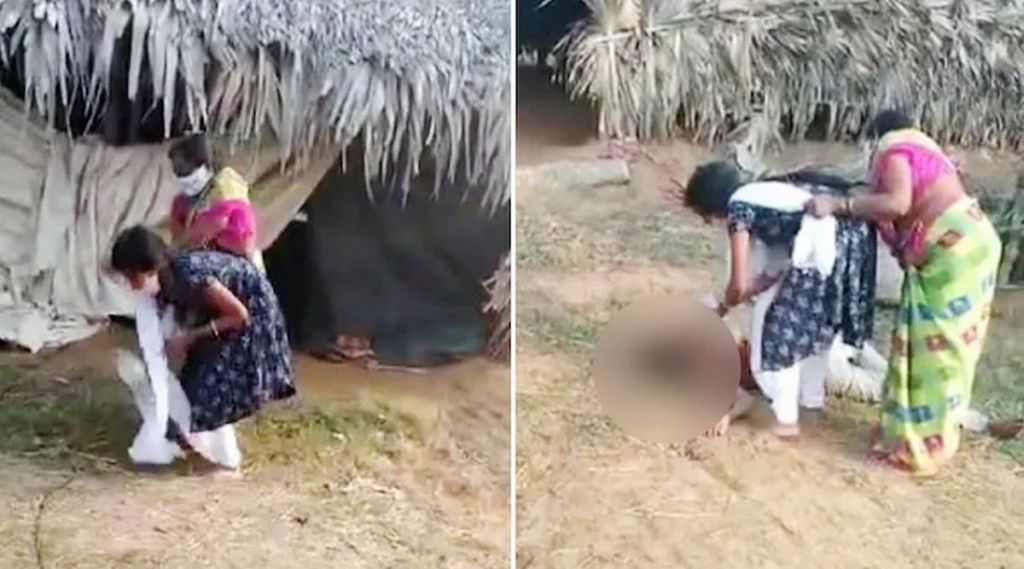 करोना पॉझिटिव्ह वडिलांना पाणी पाजण्यासाठी मुलीचा आईसोबत संघर्ष; ह्रदयद्रावक व्हिडीओ व्हायरल