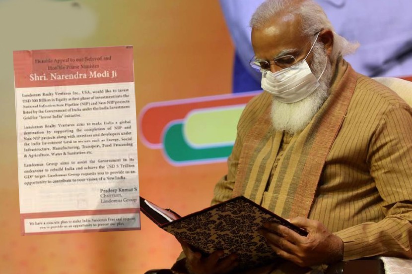 भारताच्या करोनामुक्तीचा प्लॅन आहे तयार: ३६ लाख कोटींच्या गुंतवणुकीला परवानगी द्या; मोदींच्या नावाने जाहिरात