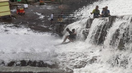 Lonavla Bushi Dam overflows