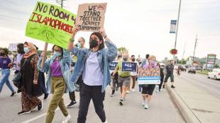 Thousands of citizens take to the streets in support of a Muslim family killed in a truck attack in Canada