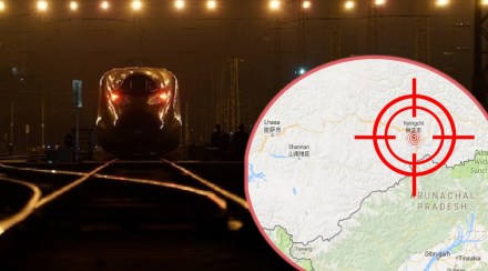 China Bullet Train Close To Indian Border