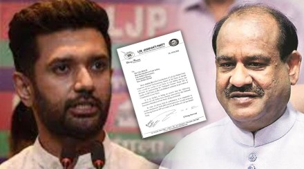 Chirag Paswan writes to LS Speaker Om Birla