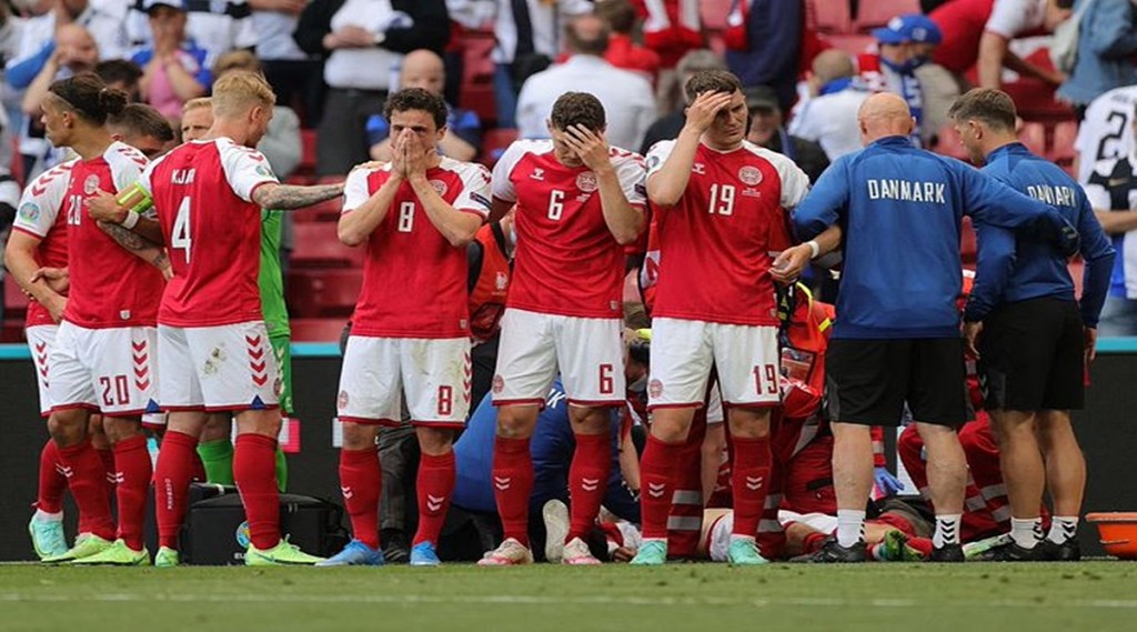 The denmark vs finland euro 2020 match was suspended after midfielder christian eriksen collapsed