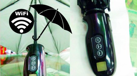 Umbrella that connects to your phone via Wi-Fi, Bluetooth
