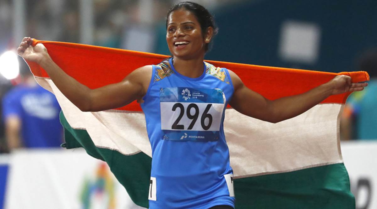 Dutee chand wins gold for India a with national record at indian grand prix