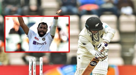 wtc final mohammed shami clean bowled bj watling in his last test
