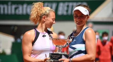 barbora krejcikova adds womens doubles to singles title at french open 2021