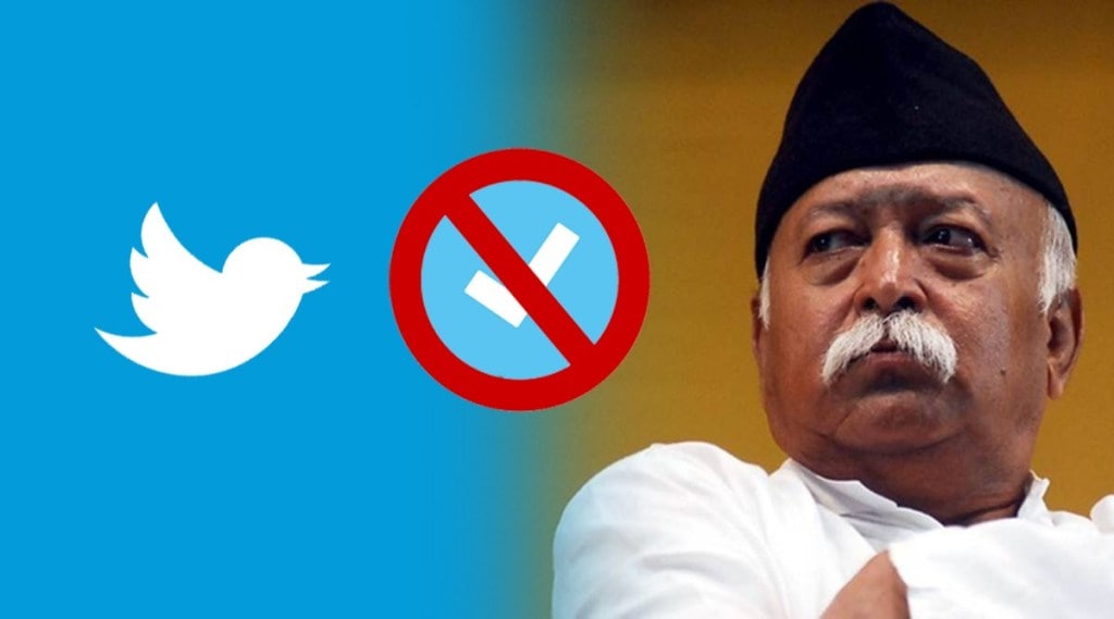RSS chief Mohan Bhagwat twitter handle blue tick