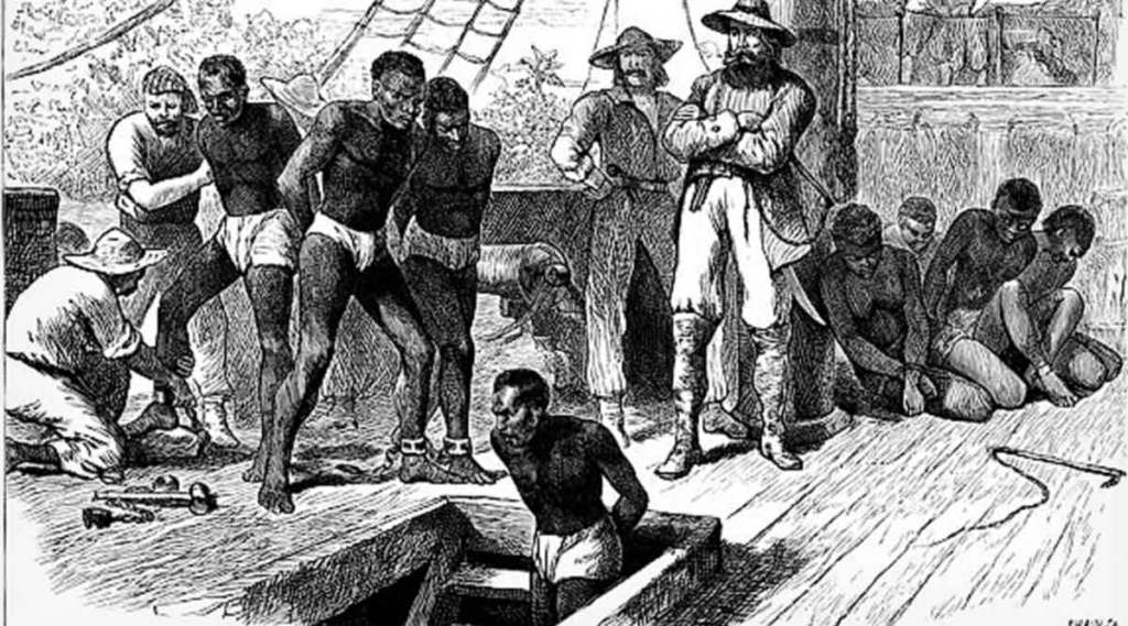 गुलामांनी भरलेले जहाज