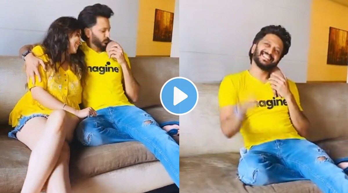 riteish deshmukh thinks he is kissing genelia