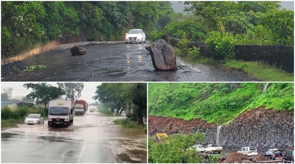 landslide on Mahabaleshwar-Tapola and Satara-Kas road!