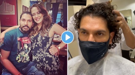 Yuvraj singh changes his hairstyle under the pressure of his wife